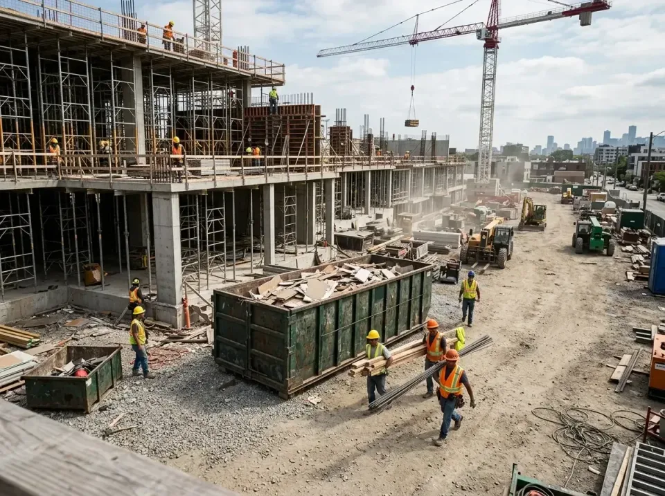 commercial-construction-site-w-002 — frequently asked questions, Low Cost Construction Dumpster Rental in Romoland, CA
